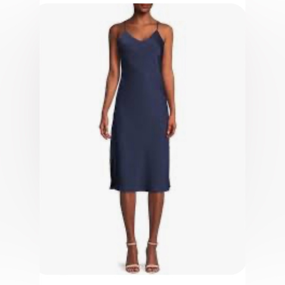 Slip Dress Sam Edelman Silky Navy NEW